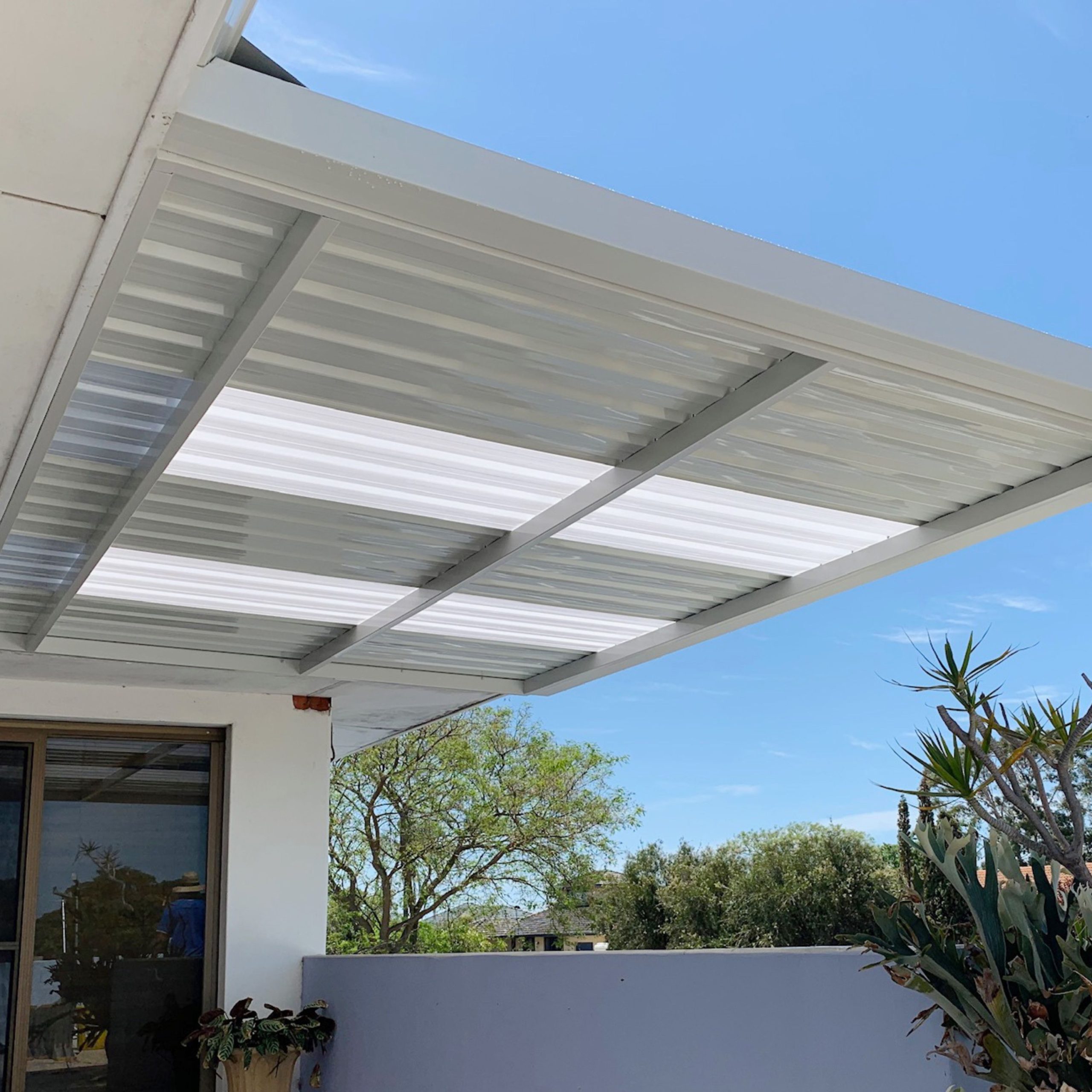 Flat Roof Patio with Skylights built by Perth Patio Magic